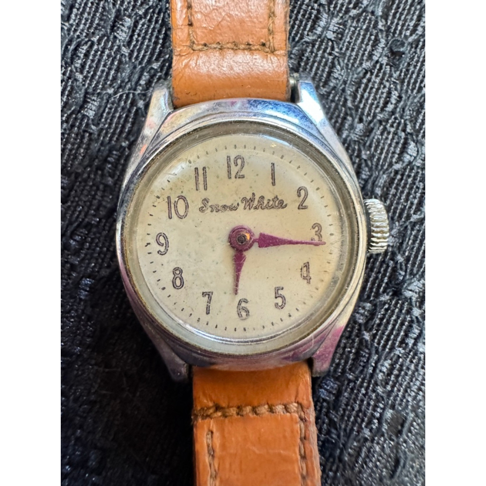 Snow White U.S Time Walt Disney Vintage Mechanical Watch For Parts Or Repair